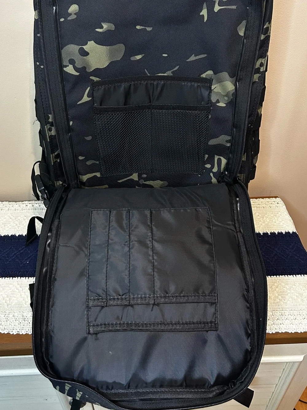 NWT. Camouflage Tactical Black & Green Backpack by Youngaa
